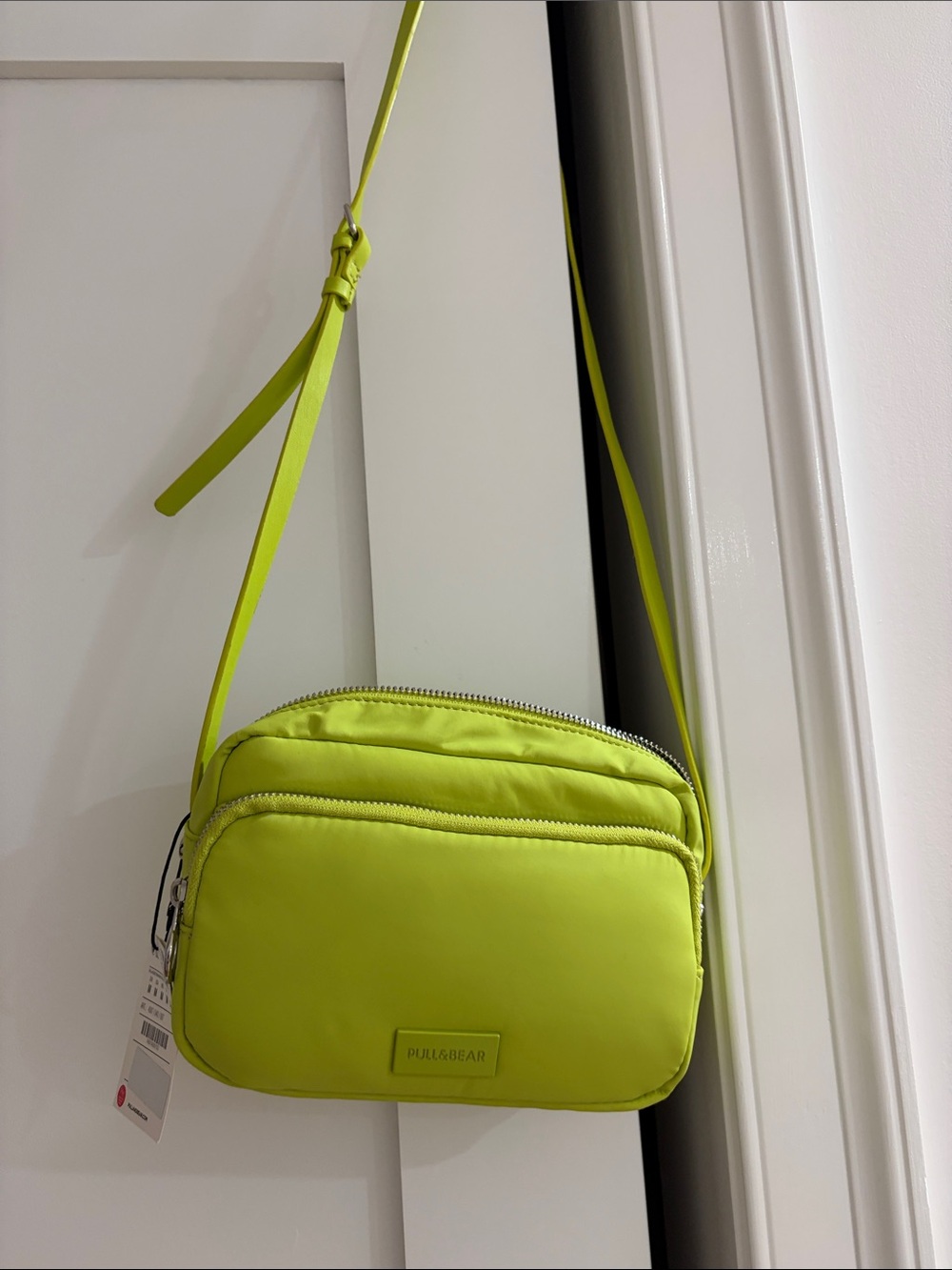 Pull&Bear Neon Lime Crossbody Bag
